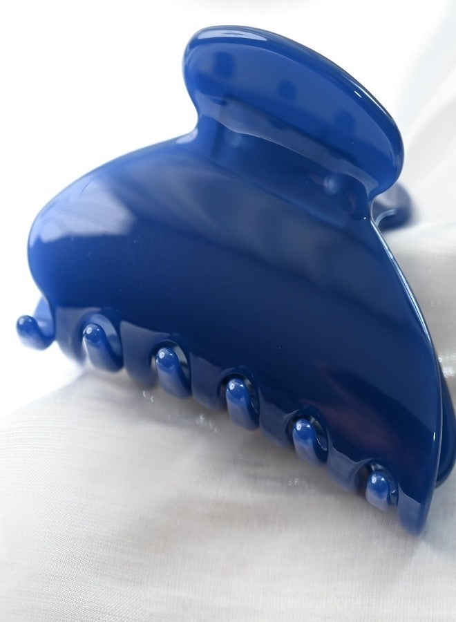 Prettyou Handmade Celluloid Acetate French Design Barrettes Tortoise Shell Claws Hair Claw Luxury Fashion Accessories Hair Clip for Women (dark blue) - Image 4